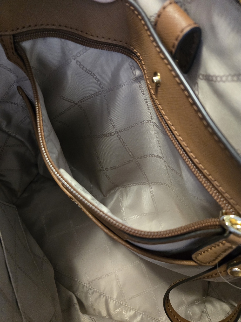 Michael Kors Tan Leather Tote Bag - Picture 8 of 13